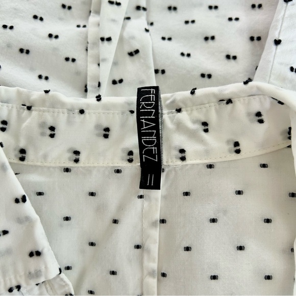 Lisa Marie Fernandez Polka Dot Cotton Midi Shirtdress M - Picture 6 of 7
